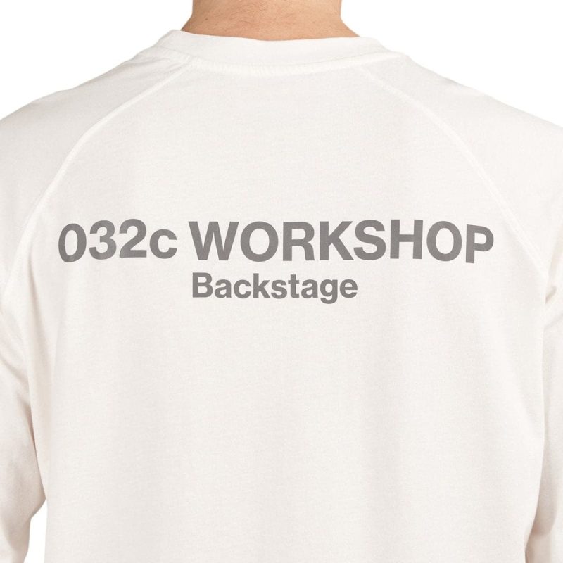 032c backstage raglan longsleeve t shirt weiss 371090