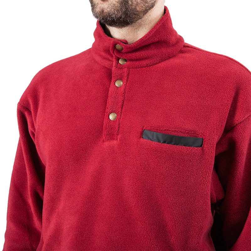 aim leon dore polar fleece pullover burgundy fw18 01115 5