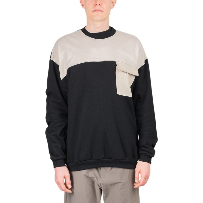 neighborhood yoke c crewneck schwarz cream 134616