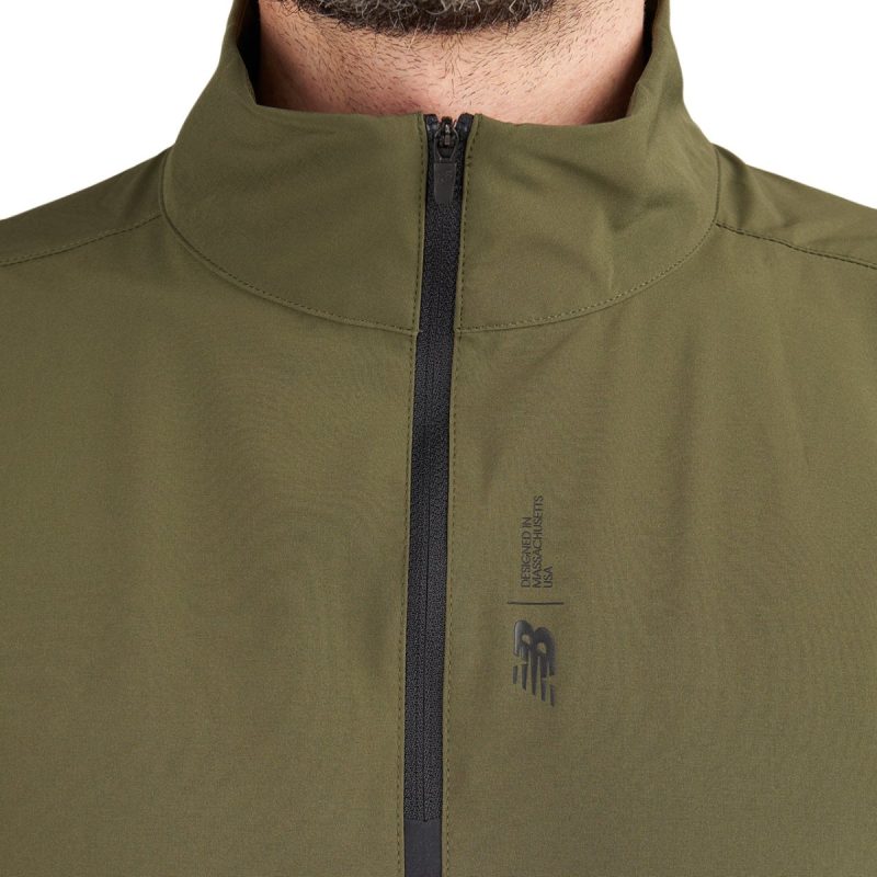 new balance fortitech woven pullover grun 837959