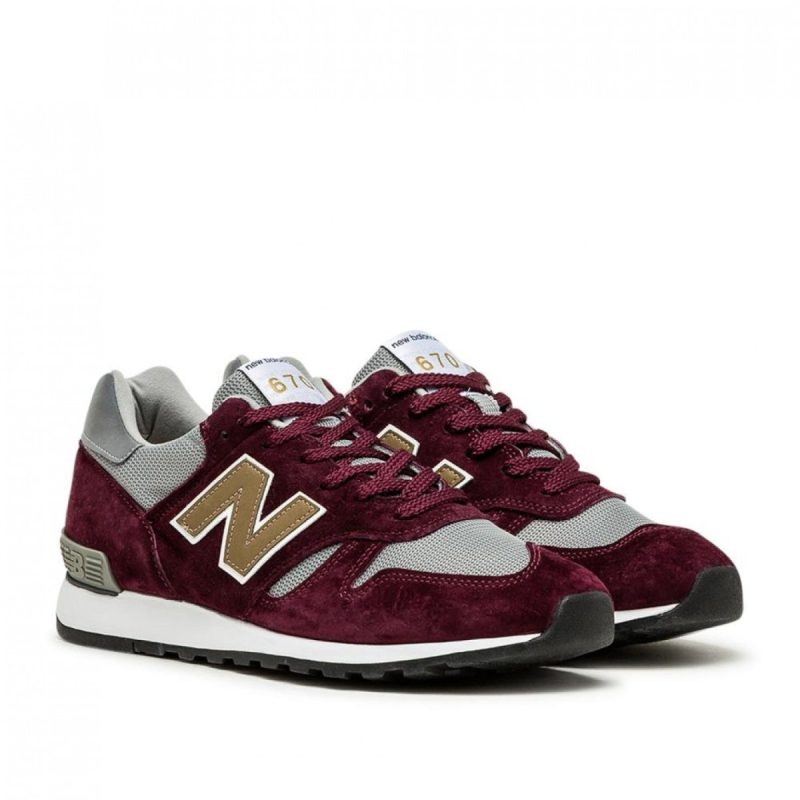 new balance m670 bgw made in england burgundy grau 865815