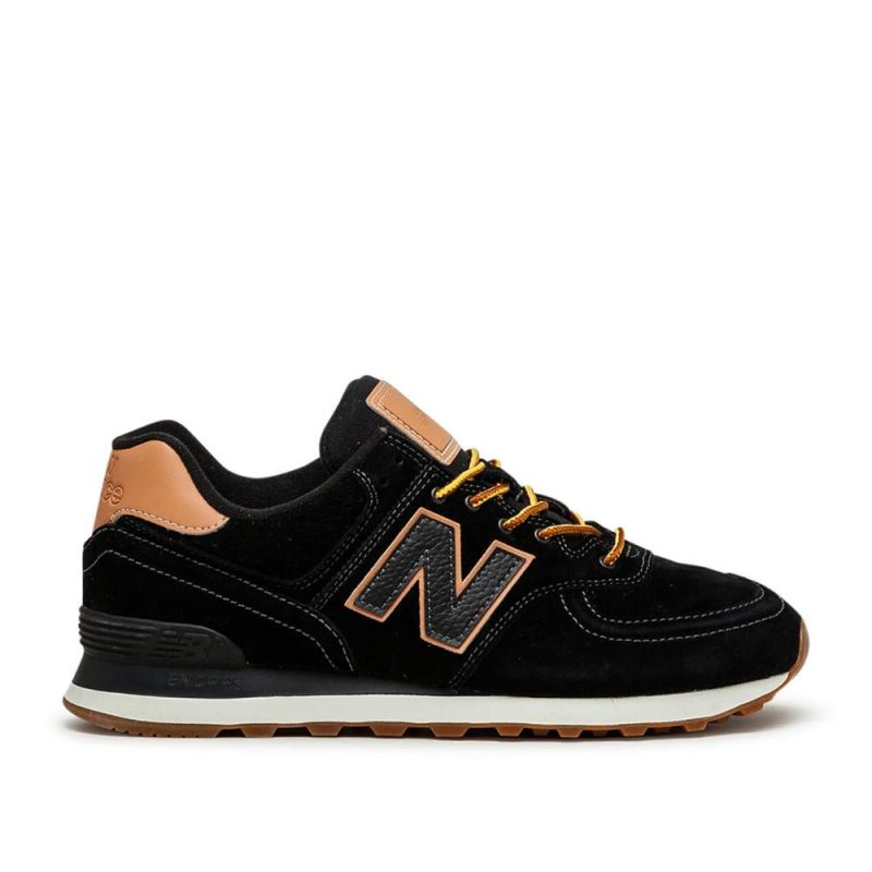 new balance ml574 xab schwarz braun 867593