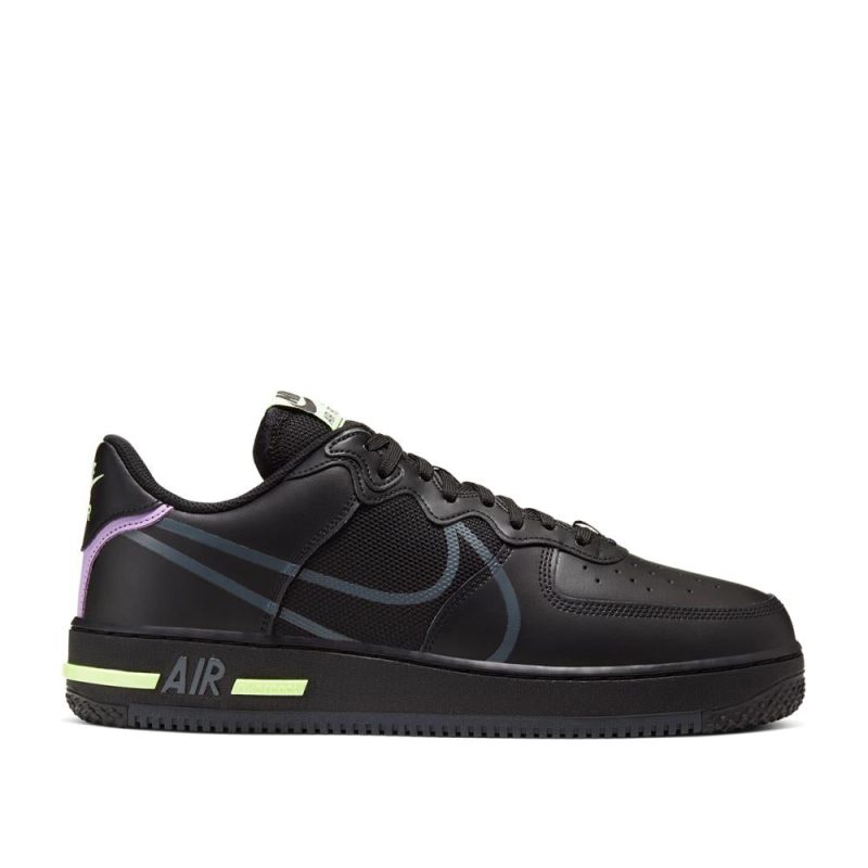 nike air force 1 react schwarz neon grun 106143