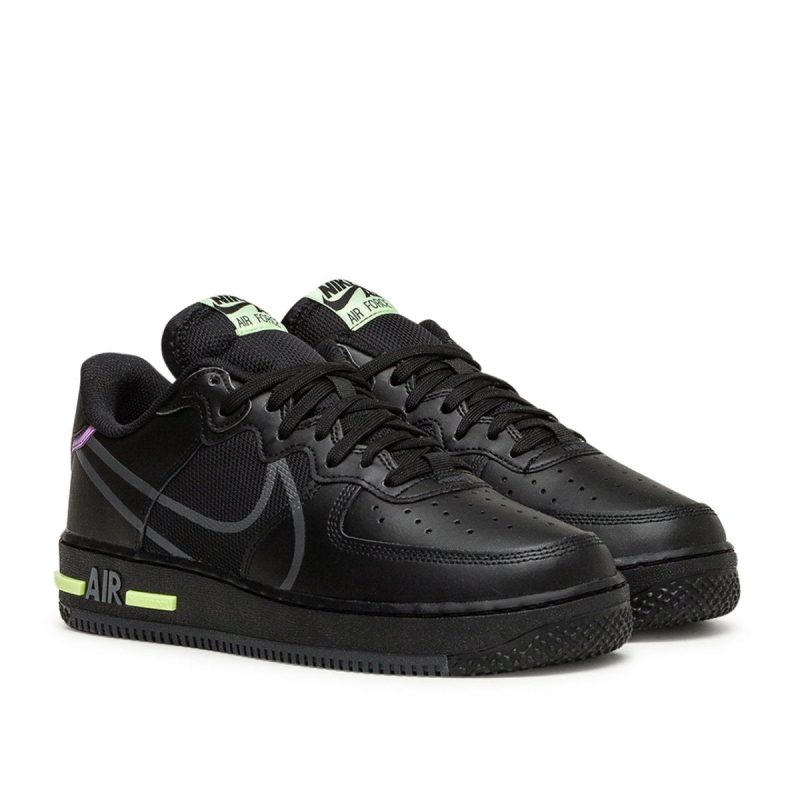 nike air force 1 react schwarz neon grun 277987