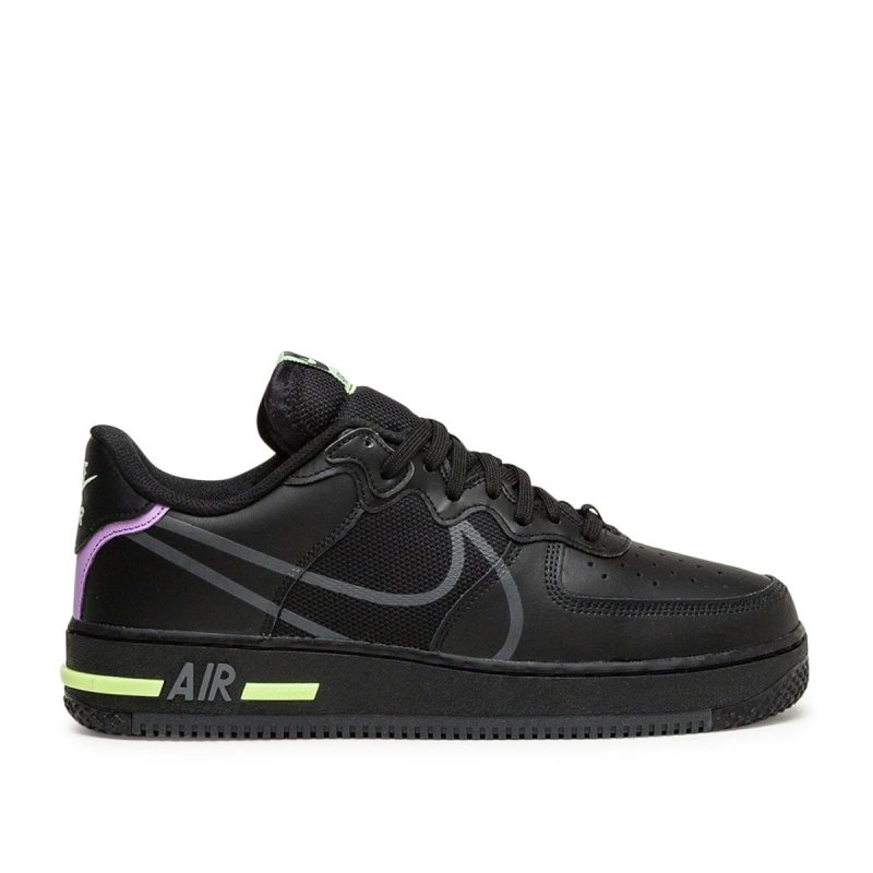 nike air force 1 react schwarz neon grun 940273