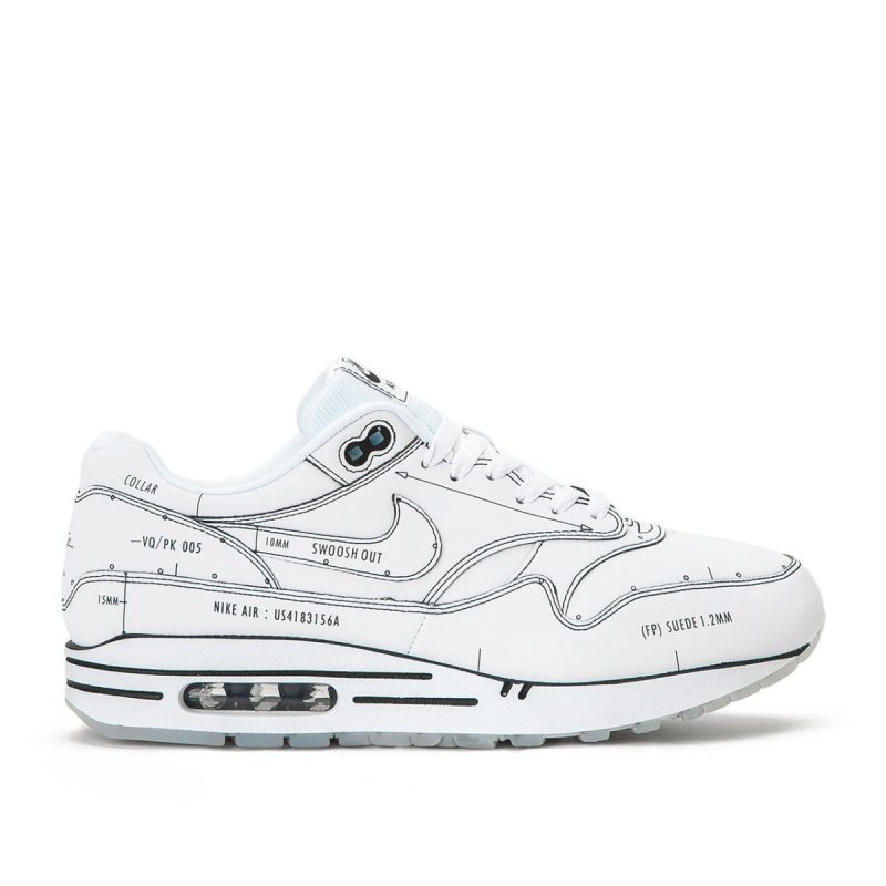 nike air max 1 sketch to shelf weiss 292645