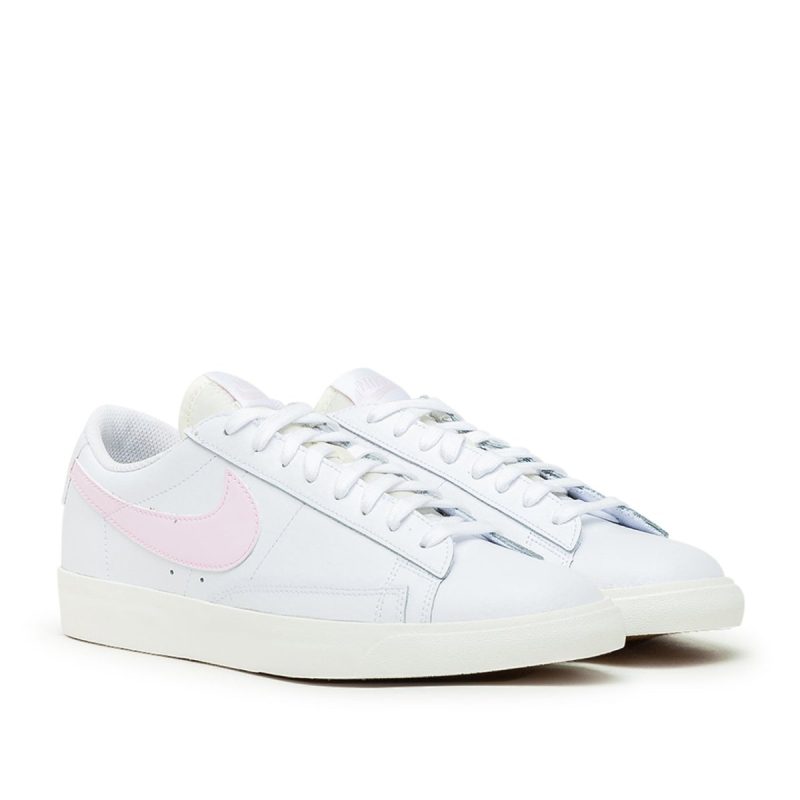 nike blazer low leather weiss rosa 189809