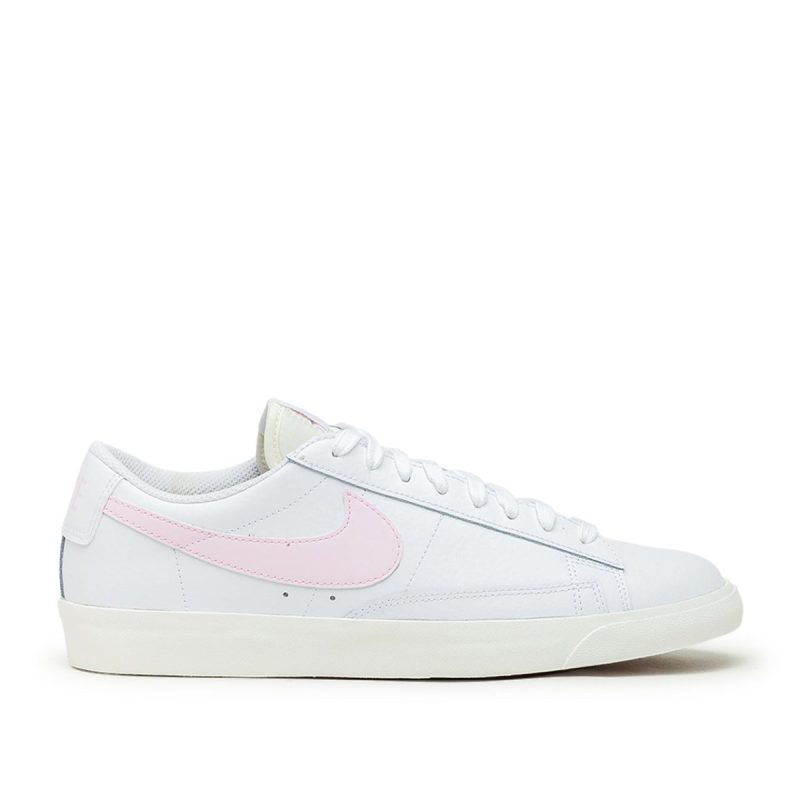 nike blazer low leather weiss rosa 384311