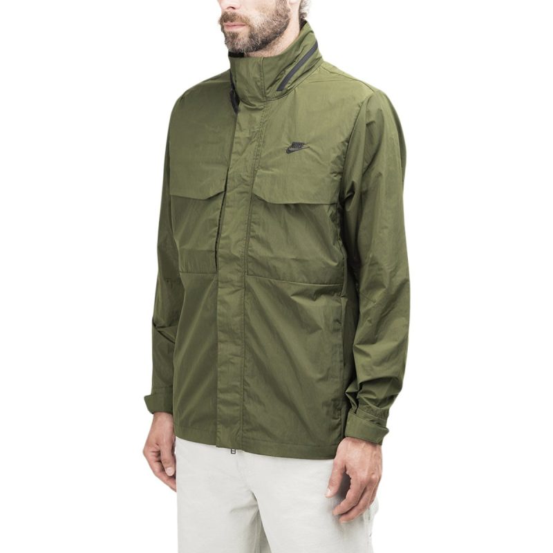 nike premium essentials hooded m65 jacket grun 960254