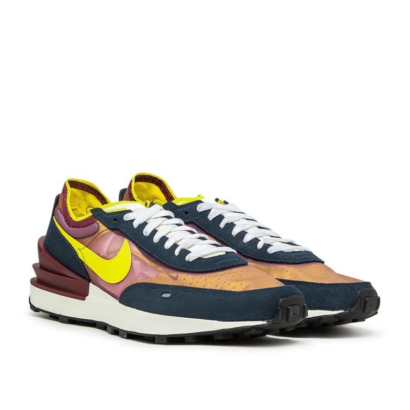 nike waffle one navy gelb 347237