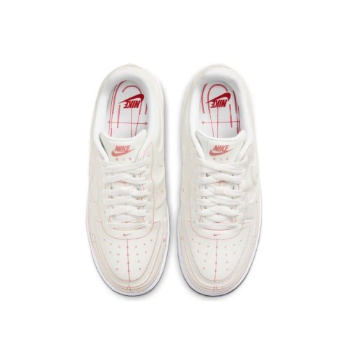 nike wmns air force 1 07 lx weiss rot 662677