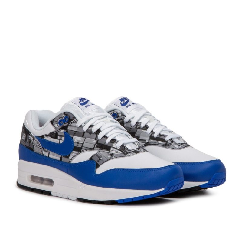 nike x atmos air max 1 print we love nike weiss blau 746064