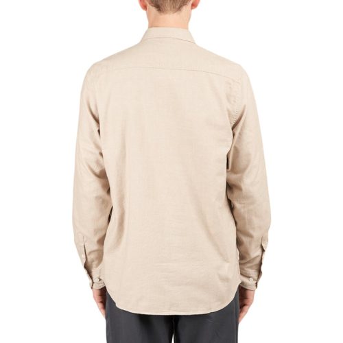 norse projects anton brushed flannel shirt beige 970866