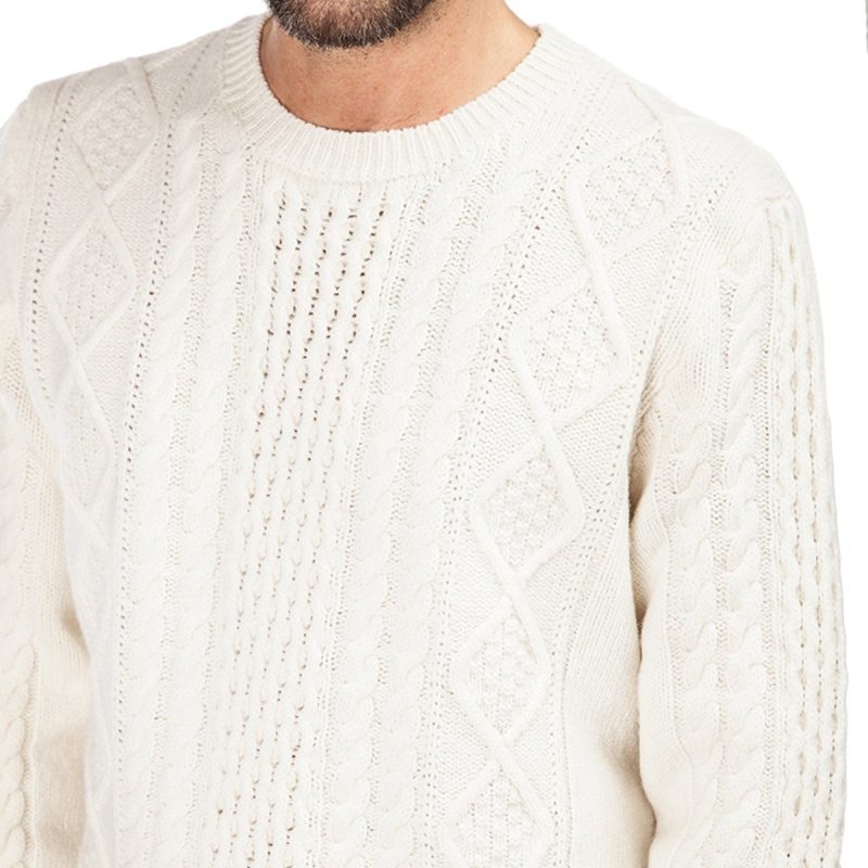 norse projects arild cable knit beige 417077