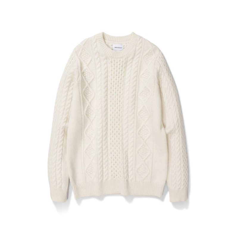 norse projects arild cable knit beige 889977