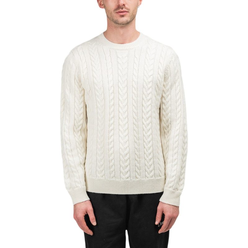 norse projects arild rope cable pullover creme 389953