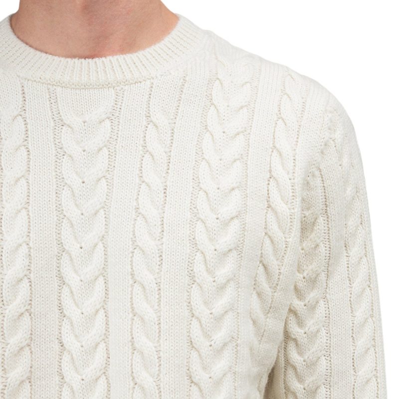 norse projects arild rope cable pullover creme 460975