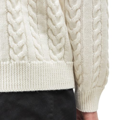 norse projects arild rope cable pullover creme 465674