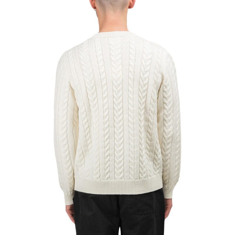 norse projects arild rope cable pullover creme 502226