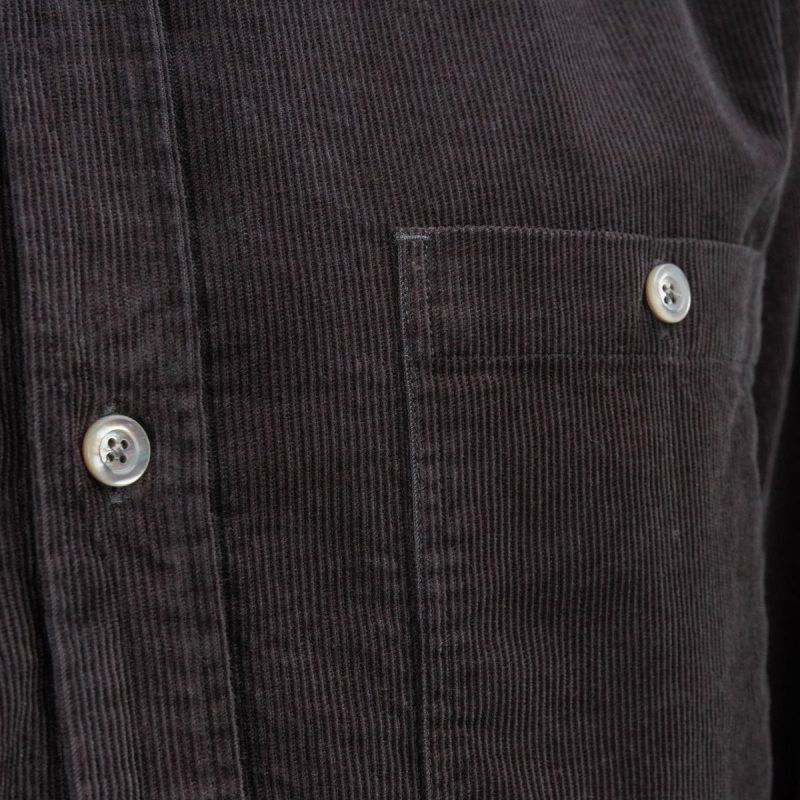 norse projects arnold corduroy shirt dunkelgrau 892968