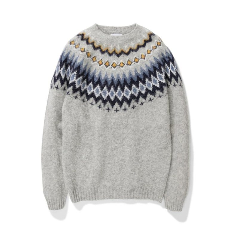 norse projects birnir fairisle hellgrau meliert 258369