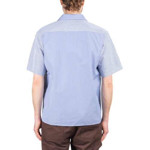 norse projects carsten ss poplin shirt blau weiss 874667