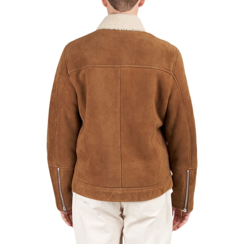 norse projects elliot shearling jacket camel 113953