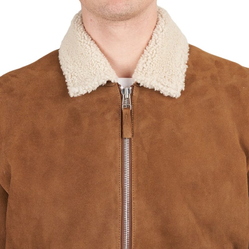 norse projects elliot shearling jacket camel 380631