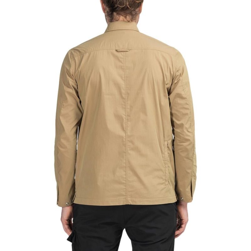 norse projects jens zip packable shirt khaki 222591