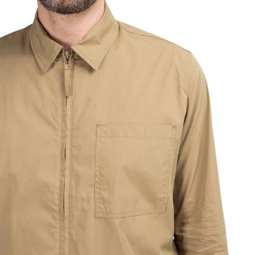 norse projects jens zip packable shirt khaki 541054