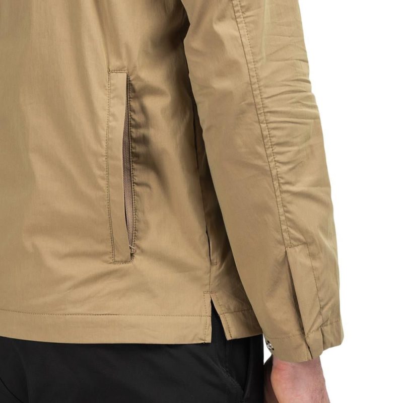 norse projects jens zip packable shirt khaki 543290