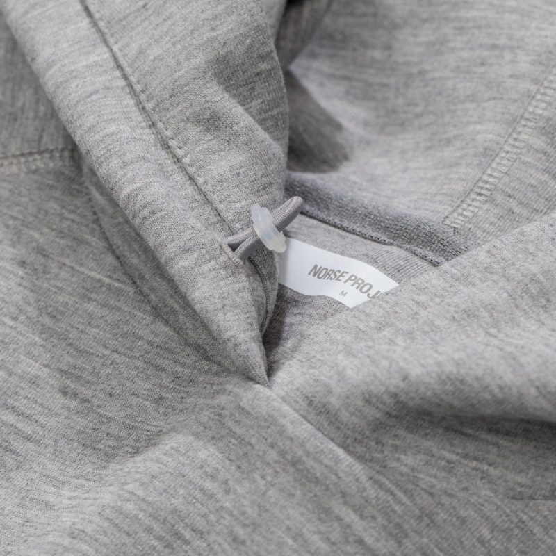 norse projects ketel sport hoodie hellgrau 773902