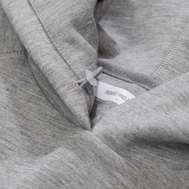 norse projects ketel sport hoodie hellgrau 794191