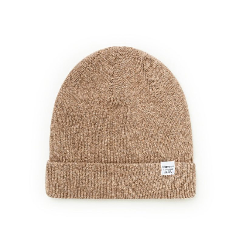 norse projects light wool beanie khaki 842519