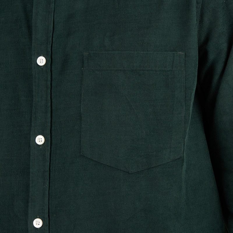 norse projects osvald corduroy shirt grun 186733