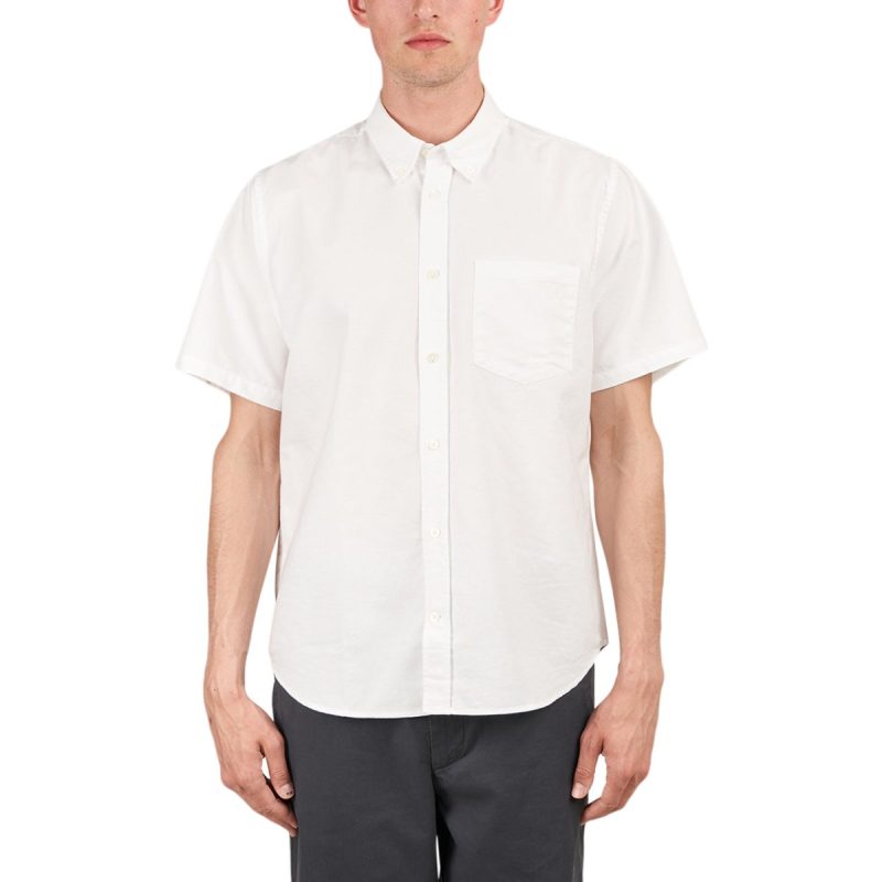 norse projects osvald oxford ss shirt weiss 690262