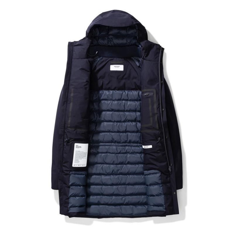 norse projects rokkvi 50 gore tex parka navy 765379