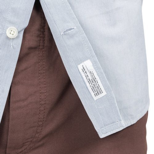 norse projects villads micro stripe shirt hellblau 477694