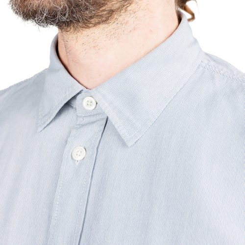 norse projects villads micro stripe shirt hellblau 542468