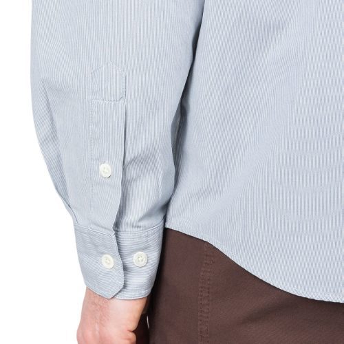 norse projects villads micro stripe shirt hellblau 568361