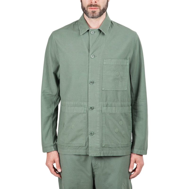 norse projects x geoff mcfetridge mads backsatin shirt grungrau 931751