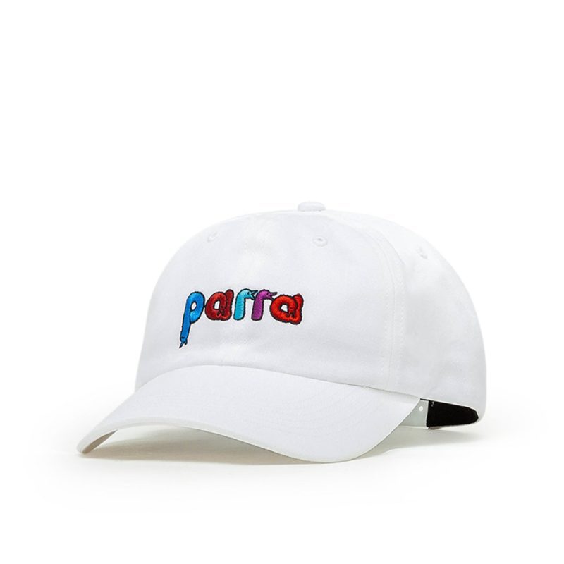 parra birdface font 6 panel hat weiss 706355