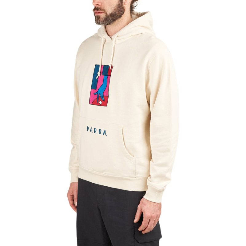 parra medicated hooded sweatshirt beige 309452