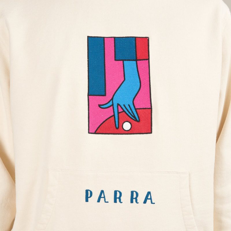 parra medicated hooded sweatshirt beige 434211