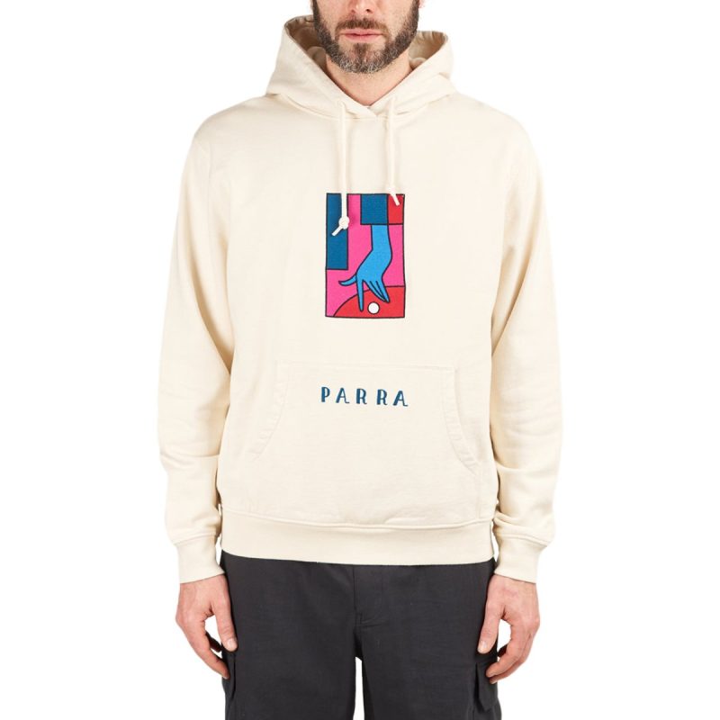 parra medicated hooded sweatshirt beige 561117