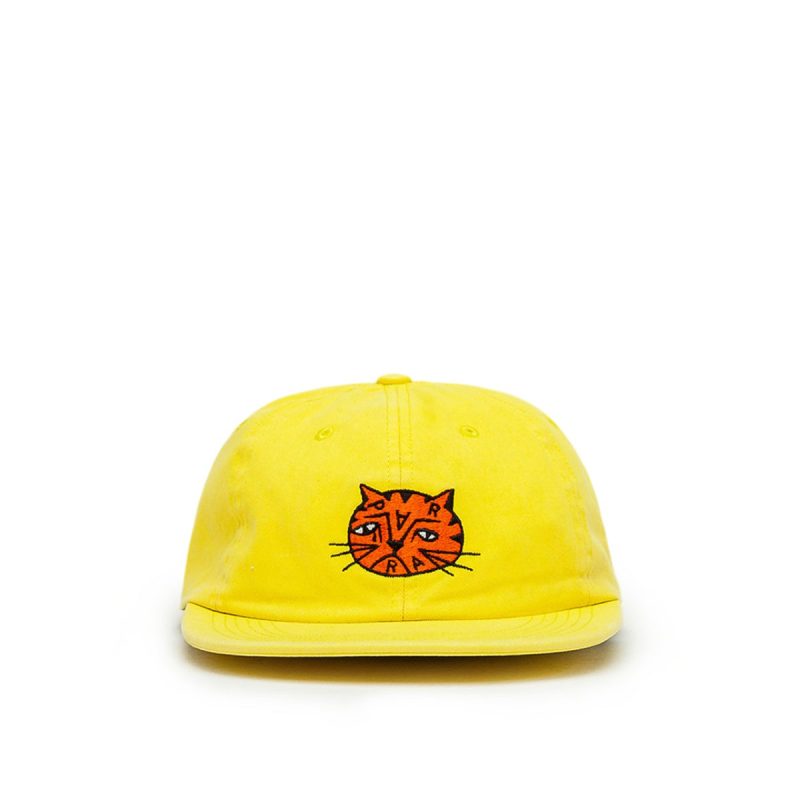 parra sad cat 6 panel hat gelb 887042