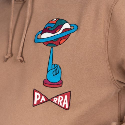 parra world balance hooded sweatshirt braun 137177