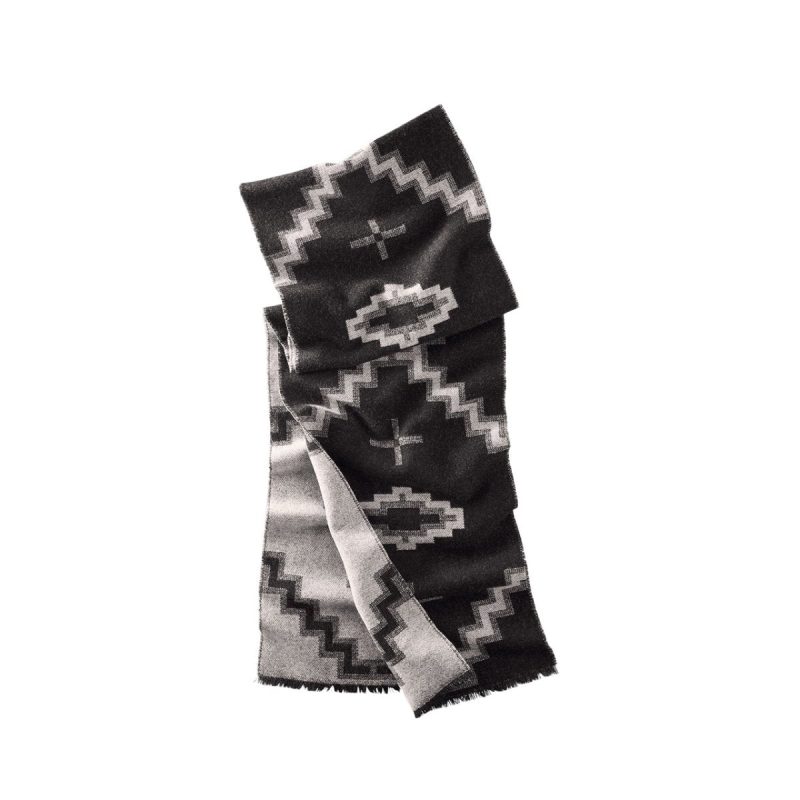 pendleton jacquard muffler schwarz grau 713966