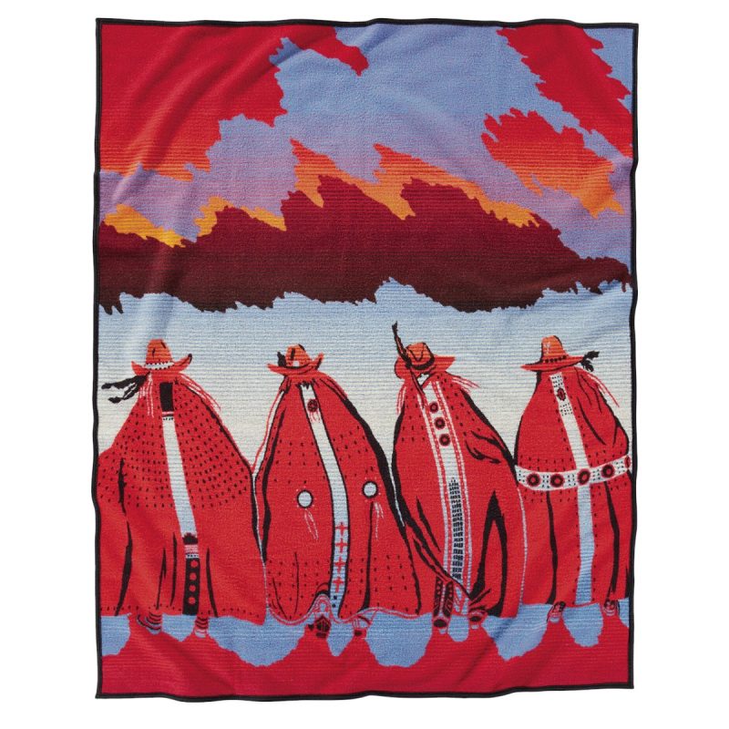 pendleton rodeo sisters blanket rot orange 475393