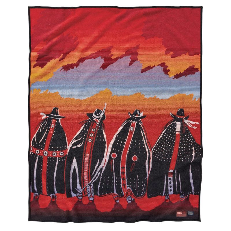 pendleton rodeo sisters blanket rot orange 579645